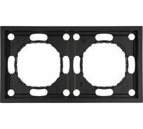 Рамка STEKKER PFR00-5002-05 2-местная, серия Эмили, черный уголь, soft touch, 49859