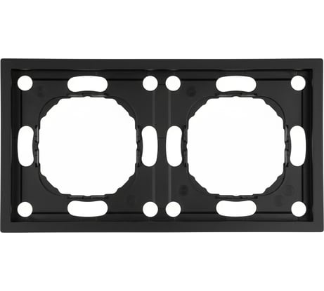 Рамка STEKKER PFR00-5002-05 2-местная, серия Эмили, черный уголь, soft touch, 49859
