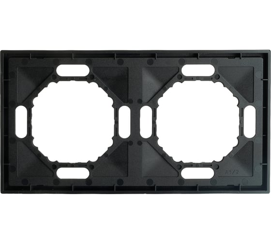 Рамка STEKKER PFR00-5002-05 2-местная, серия Эмили, черный уголь, soft touch, 49859