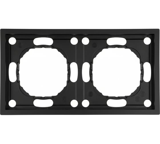 Рамка STEKKER PFR00-5002-05 2-местная, серия Эмили, черный уголь, soft touch, 49859 1