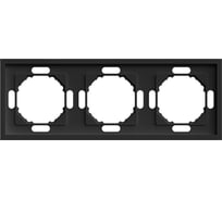 Рамка STEKKER PFR00-5003-05 3-местная, серия Эмили, черный уголь, soft touch, 49860