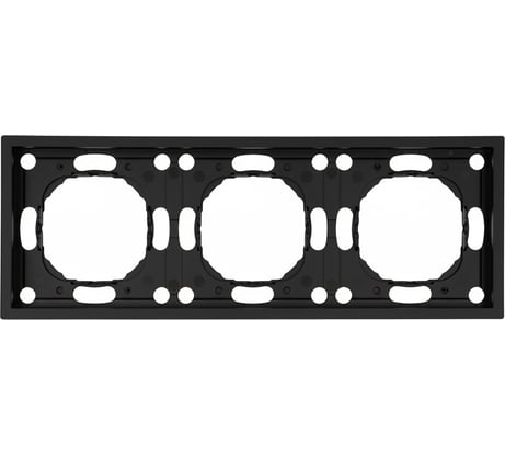 Рамка STEKKER PFR00-5003-05 3-местная, серия Эмили, черный уголь, soft touch, 49860