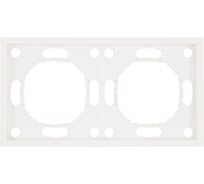 Рамка STEKKER PFR00-5002-01 2-местная, серия Эмили, белый фарфор, soft touch, 49885