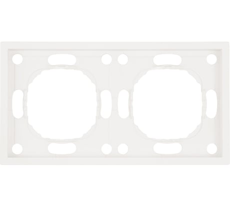 Рамка STEKKER PFR00-5002-01 2-местная, серия Эмили, белый фарфор, soft touch, 49885