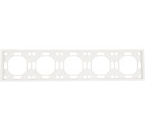 Рамка STEKKER PFR00-5005-01 5-местная, серия Эмили, белый фарфор, soft touch, 49888