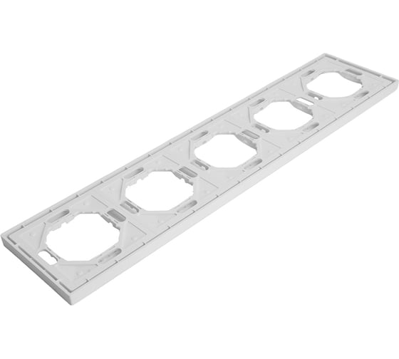 Рамка STEKKER PFR00-5005-01 5-местная, серия Эмили, белый фарфор, soft touch, 49888