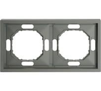 Рамка STEKKER PFR00-5002-10 2-местная, серия Эмили, платиново-серый, soft touch, 49963