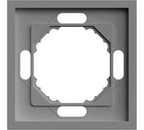 Рамка STEKKER PFR00-5001-10 1-местная, серия Эмили, платиново-серый, soft touch, 49962 34598857