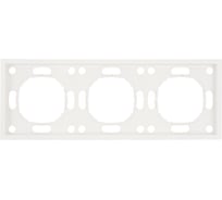 Рамка STEKKER PFR00-5003-01 3-местная, серия Эмили, белый фарфор, soft touch, 49886