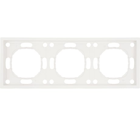 Рамка STEKKER PFR00-5003-01 3-местная, серия Эмили, белый фарфор, soft touch, 49886