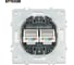 Розетка компьютерная 2-местная RJ-45 (механизм) STEKKER серия Эмили, RST00-5111-01, белый фарфор, soft touch, 49874 11