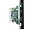 Розетка компьютерная 2-местная RJ-45 (механизм) STEKKER серия Эмили, RST00-5111-05, черный уголь, soft touch, 49848 4