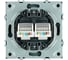 Розетка компьютерная 2-местная RJ-45 (механизм) STEKKER серия Эмили, RST00-5111-05, черный уголь, soft touch, 49848 5