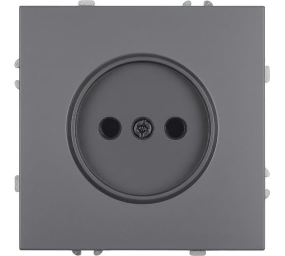 Розетка 1-местная STEKKER с защитной шторкой (механизм), б/з, 250В, 16А, серия Эмили, RST16-5109-10, платиново-серый, soft touch, 49954