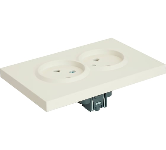 Розетка 2-местная STEKKER с защитной шторкой, б/з, 250В, 16А, серия Эмили, RST16-5116-01, белый фарфор, soft touch, 49877