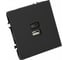 Розетка 2-местная USB + Type C (механизм) STEKKER 250В, 20W, серия Эмили, RST10-5115-05, черный уголь, soft touch, 49853 2