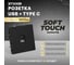 Розетка 2-местная USB + Type C (механизм) STEKKER 250В, 20W, серия Эмили, RST10-5115-05, черный уголь, soft touch, 49853 2
