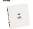 Розетка 2-местная USB + Type C (механизм) STEKKER 250В, 20W, серия Эмили, RST10-5115-01, белый фарфор, soft touch, 49879 9