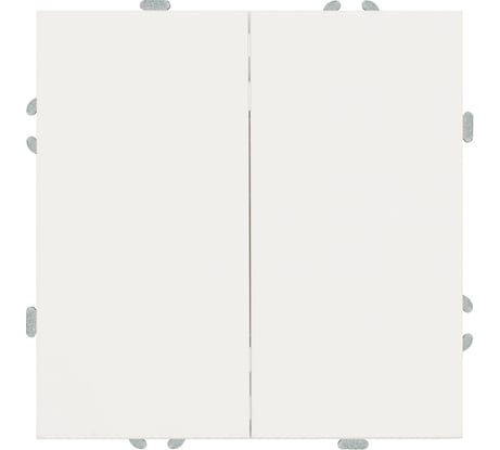 Переключатель 2-клавишный (механизм) STEKKER 250В, 10А, серия Эмили, RSW10-5107-01, белый фарфор, soft touch, 49869