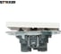 Переключатель 1-клавишный (механизм) STEKKER 250В, 10A, серия Эмили, RSW10-5105-01, белый фарфор, soft touch, 49867 11