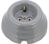Розетка керамическая Interior Electric с з/м серии "АСТОРИЯ" латунь серый РСЗК/л05