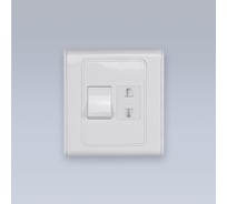 Мебельная розетка ELEGANZ с выключателем белая, 1шт EL-2000