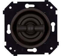 Выключатель 1-клавишный Bironi (скрытый монтаж), Коричневый матовый B3-200-22M