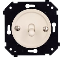 Выключатель 1-клавишный Bironi (скрытый монтаж), пластик, цвет Песочное золото матовый (тумблерный) B3-230-24M