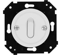 Выключатель 1-клавишный проходной Bironi (скрытый монтаж), пластик, цвет Белый матовый (клавишный) B3-221-21M