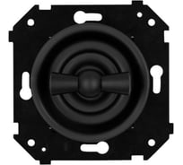 Выключатель 2-клавишный Bironi (скрытый монтаж), Черный матовый B3-202-23M