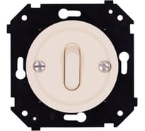 Выключатель 1-клавишный Bironi (скрытый монтаж), пластик, цвет Песочное золото матовый (клавишный) B3-220-24M