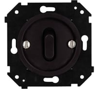 Выключатель 1-клавишный Bironi (скрытый монтаж), пластик, цвет Коричневый матовый (клавишный) B3-220-22M