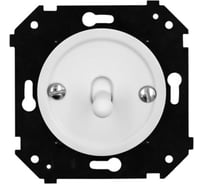 Кнопка однотумблерная Bironi (скрытый монтаж), пластик, цвет Белый матовый B3-230-21M-PB