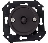 Выключатель 1-клавишный проходной Bironi (скрытый монтаж), пластик, цвет Коричневый матовый (тумблерный) B3-231-22M