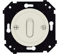 Кнопка одноклавишная Bironi (скрытый монтаж), пластик, цвет Слоновая кость матовый B3-220-211M-PB