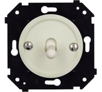 Выключатель 1-клавишный Bironi (скрытый монтаж), пластик, цвет Слоновая кость матовый (тумблерный) B3-230-211M