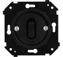 Выключатель 1-клавишный проходной Bironi (скрытый монтаж), пластик, цвет Черный матовый (клавишный) B3-221-23M