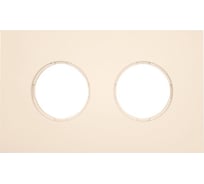 Рамка 2 постовая Bironi скрытый монтаж, Шедель Бриз, пластик, цвет Песочное золото матовый BF6-620-24M