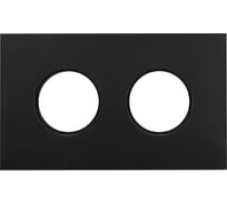 Рамка 2 постовая Bironi скрытый монтаж, Шедель Бриз, пластик, цвет Черный матовый BF6-620-23M