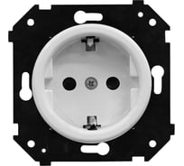 Розетка Bironi с З.К. (скрытый монтаж), Белый матовый B3-101-21M