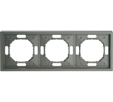 Рамка STEKKER PFR00-5003-10 3-местная, серия Эмили, платиново-серый, soft touch, 49964