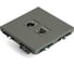 Розетка TV + компьютерная STEKKER RJ-45 (механизм), серия Эмили, RST00-5106-10, платиново-серый, soft touch, 49950 4