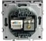 Розетка TV + компьютерная STEKKER RJ-45 (механизм), серия Эмили, RST00-5106-10, платиново-серый, soft touch, 49950 6