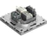 Розетка TV + компьютерная STEKKER RJ-45 (механизм), серия Эмили, RST00-5106-10, платиново-серый, soft touch, 49950 8