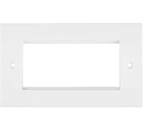 Лицевая панель NIKOMAX под 2 вставки 50x50мм, британского формата, белая NMC-PL2PB-WT