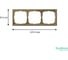 Рамка 3-постовая ArtGallery, универсальная Systeme Electric Золото GAL001603 3