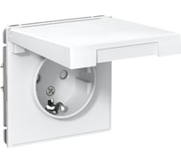 Розетка Systeme Electric ArtGallery Лотос с заземлением, со шторками, с крышкой, 16А, IP20, механизм GAL001346