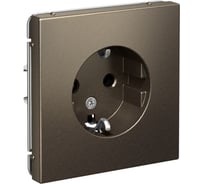 Розетка Systeme Electric с заземлением ArtGallery 16 А механизм Мокко GAL000643