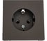 Розетка с заземлением ArtGallery Systeme Electric 16А, механизм, Мокко GAL000643 3