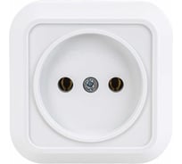 1-местная Ррозетка Makel ОП 16А IP20 без заземления квадратная белая 45102